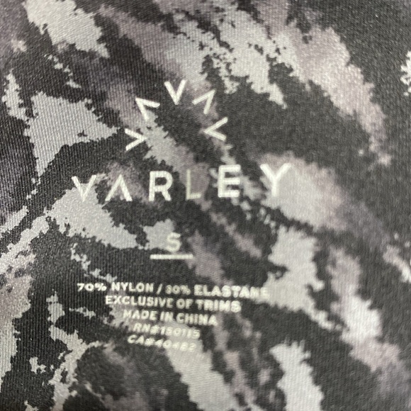 Varley Luna dark mono Zebra Legging SZ S black/grey workout neutral inseam 25” - Picture 5 of 5